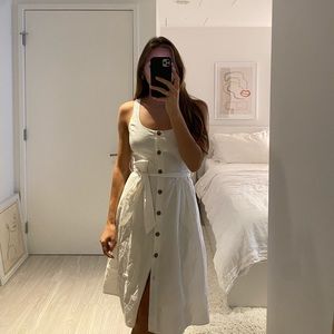 White midi dress